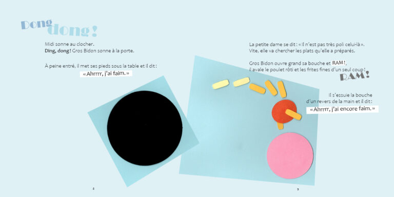 Pages du livre pour enfants Attention au Gros Bidon
